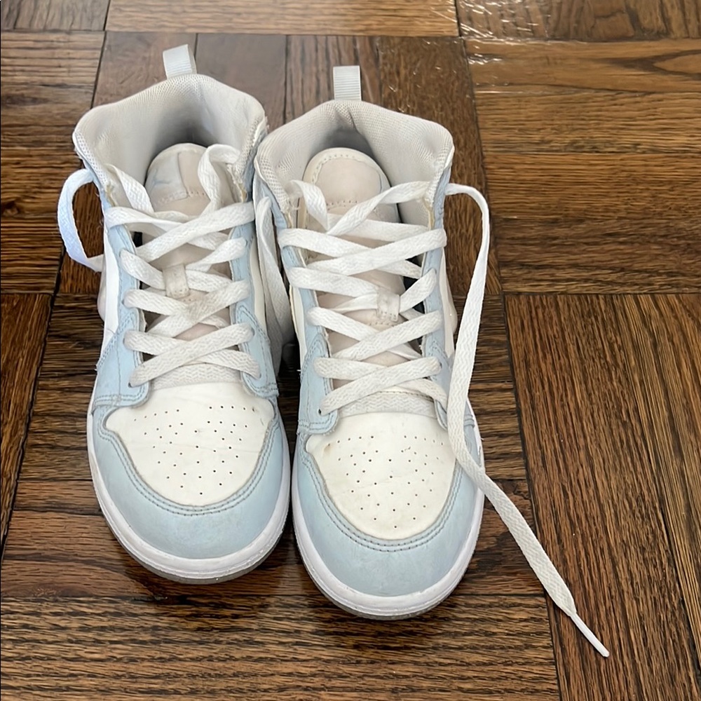 Nike kids  White and Blue High-Top Sneakers